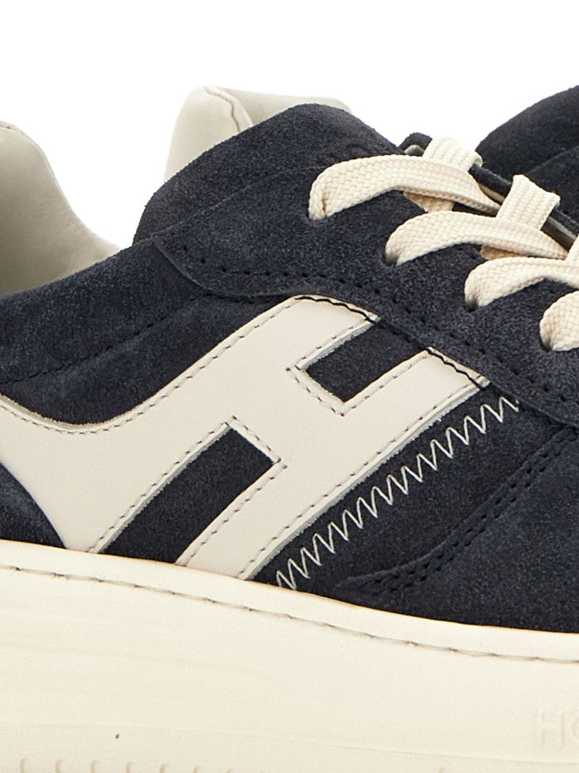 Hogan Midnight Blue Suede Sneakers