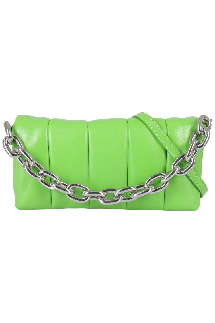 Stand Studio Rectangular Green Lamb Leather Panel Bag