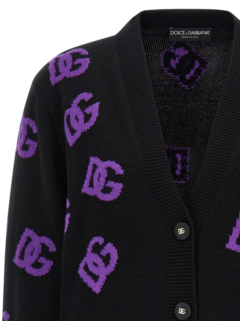 Dolce & Gabbana V-Neck Wool Cardigan