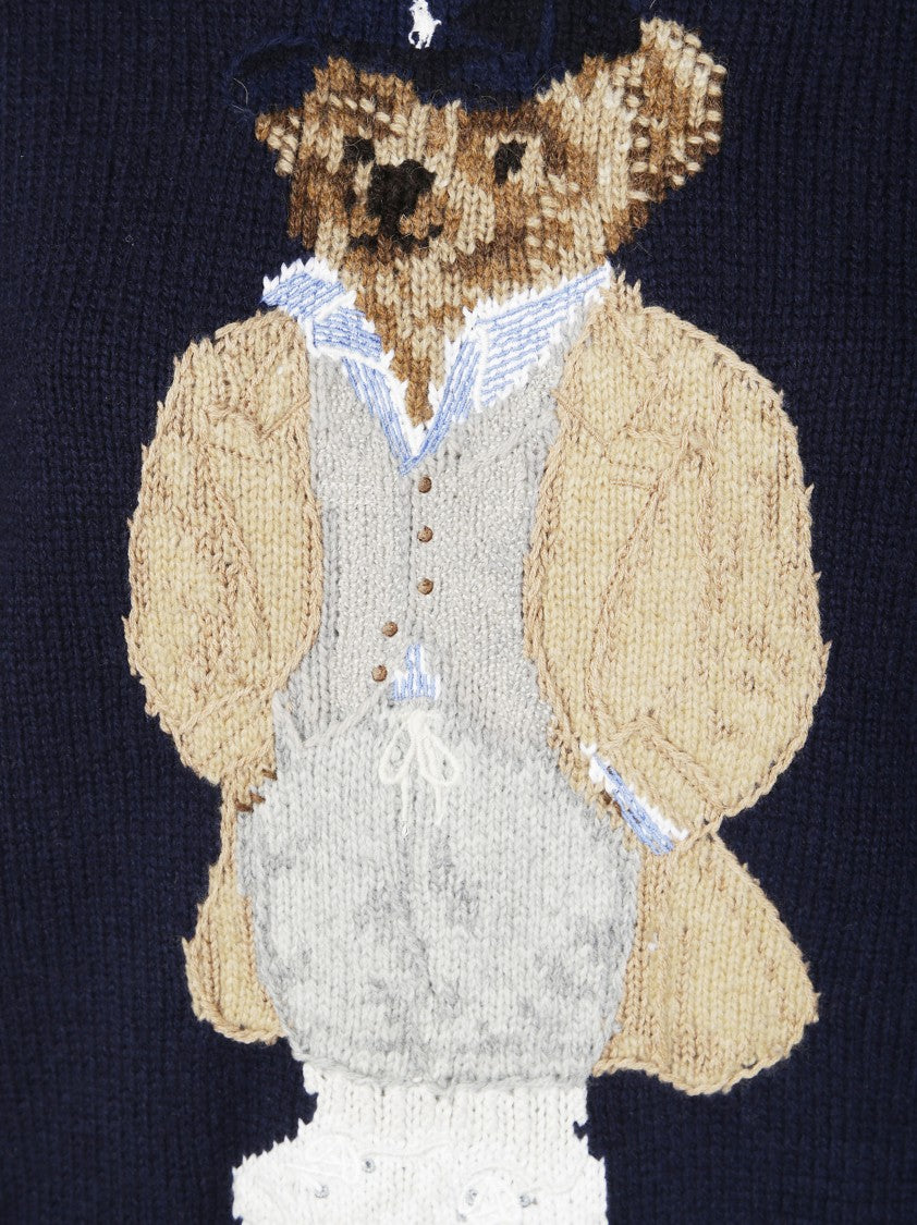 Polo Ralph Lauren Knit Sweater With Teddy Bear Motif