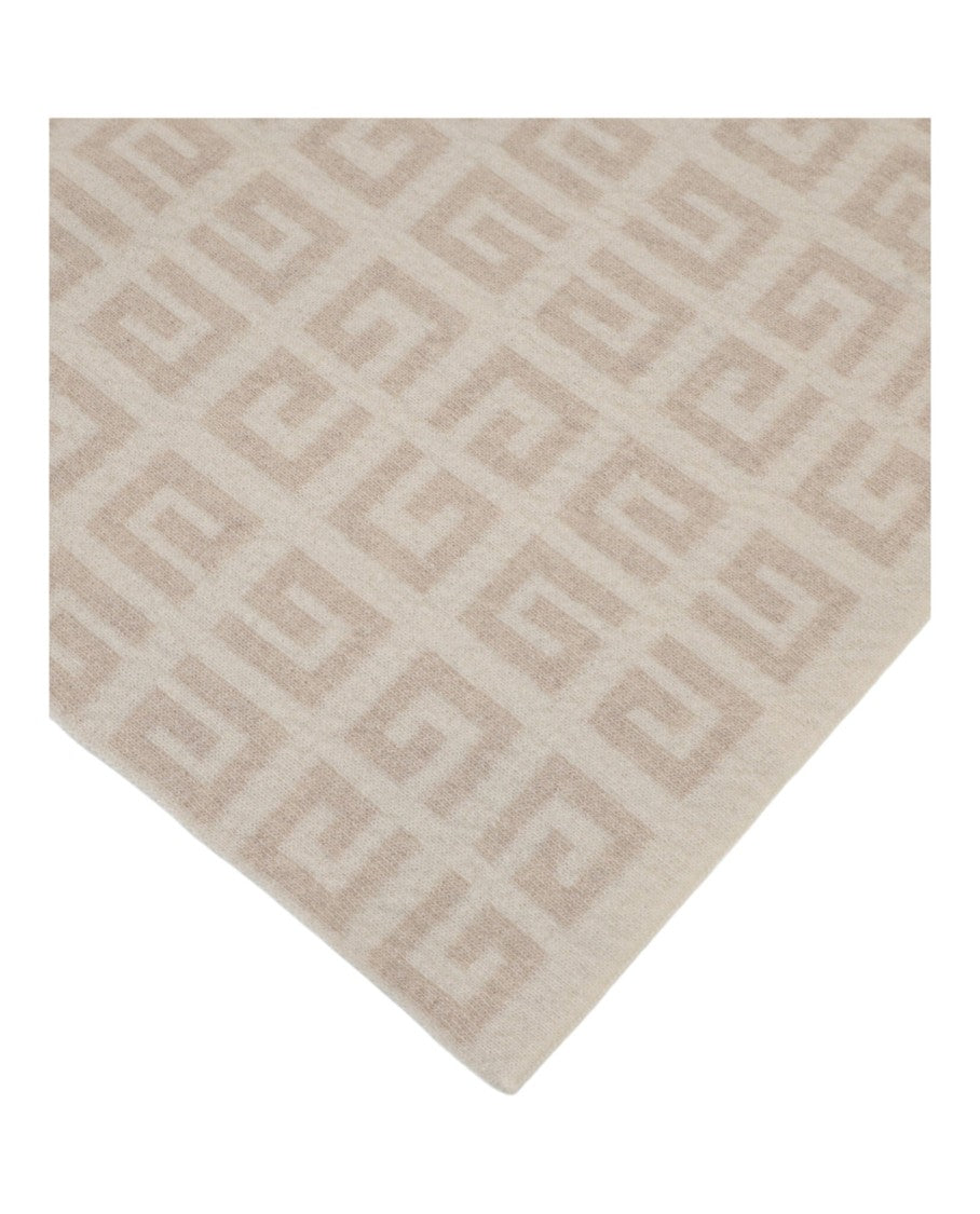 Givenchy Reversible Logo Wool Scarf With Signature 4G Pattern