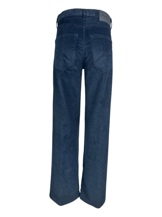 Dondup Wide-Leg Velvet Pants With Jewel-Button Closure