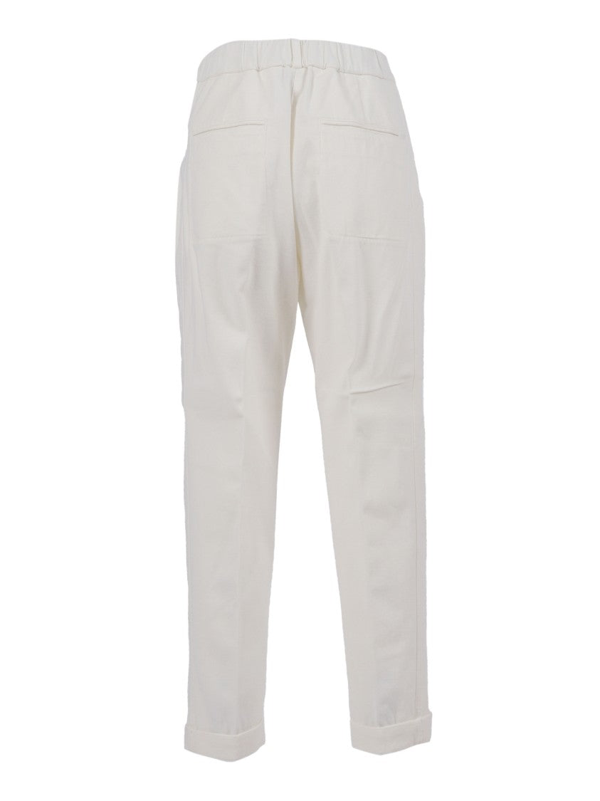 Peserico Cropped Trousers With Tapered Leg
