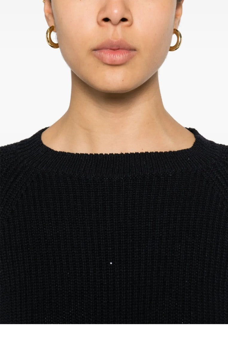 Fabiana Filippi Ribbed Knit Sweater With Fitted Silhouette