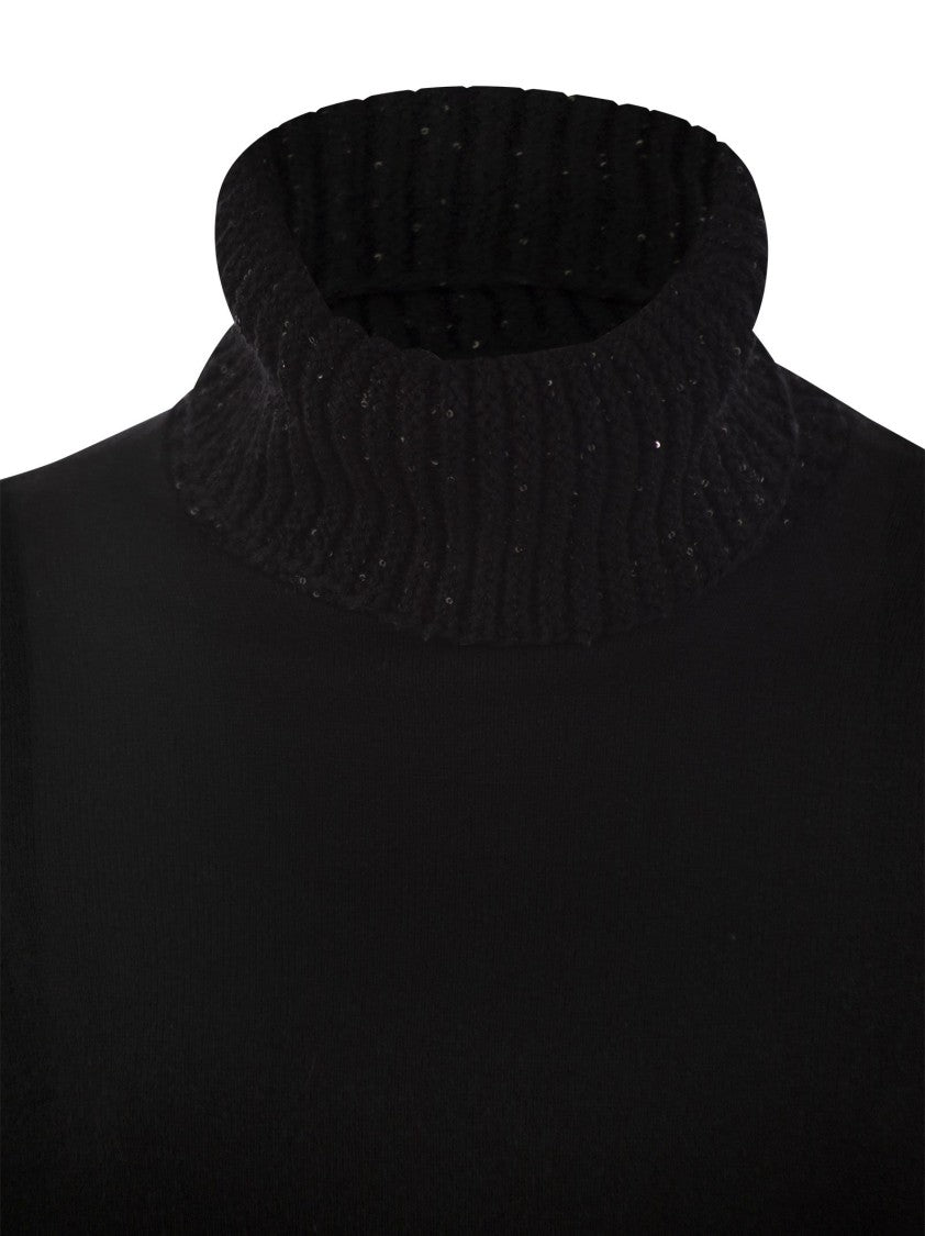 Fabiana Filippi High Neck Dress With Sequins