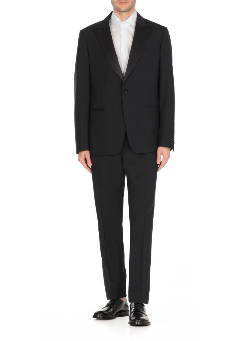 Lardini Double-Breasted Virgin Wool Suit