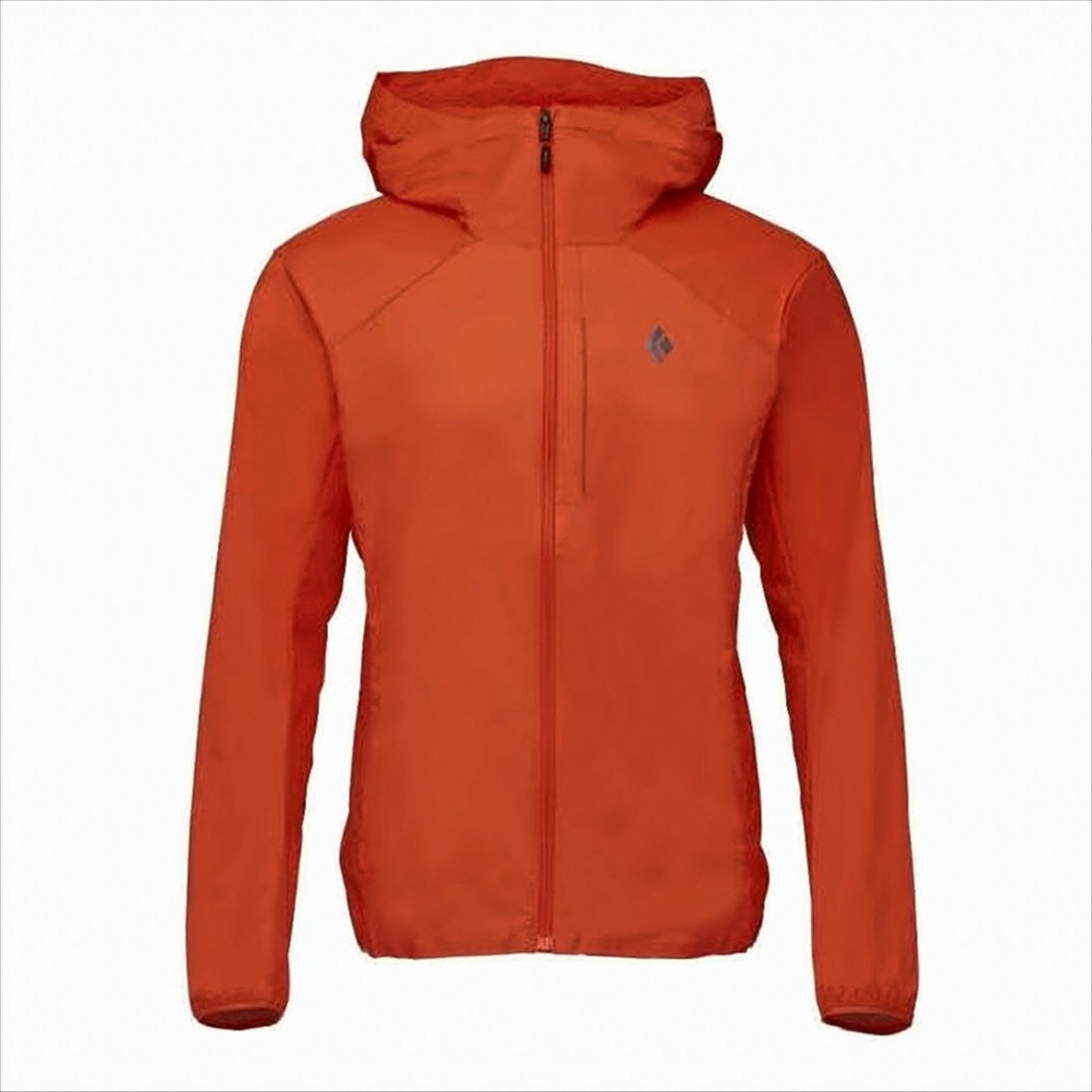 Black Diamond Lightweight Hooded Jacket With Tailored Fit And Chest Pocket