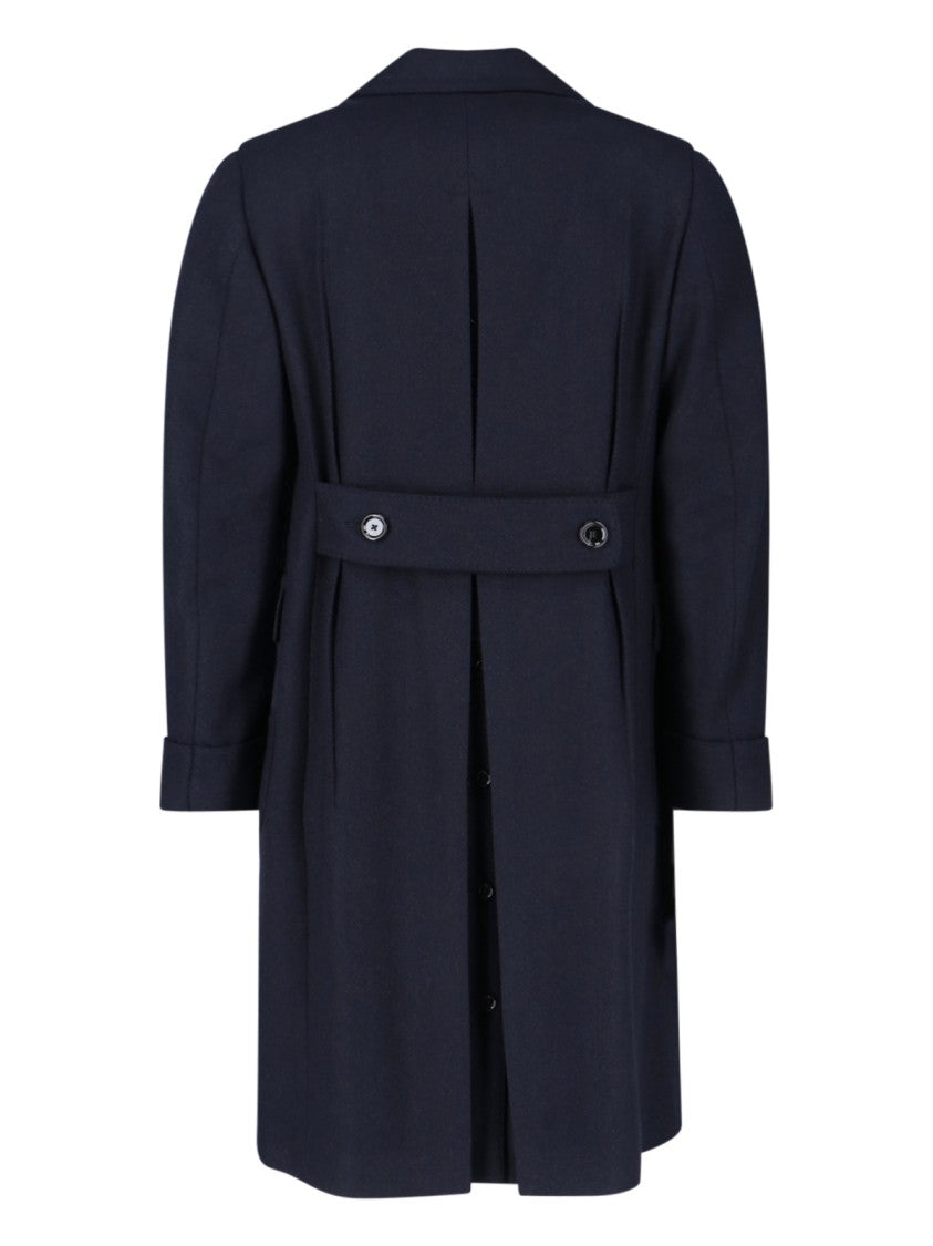 Lardini Double-Breasted Coat – Navy