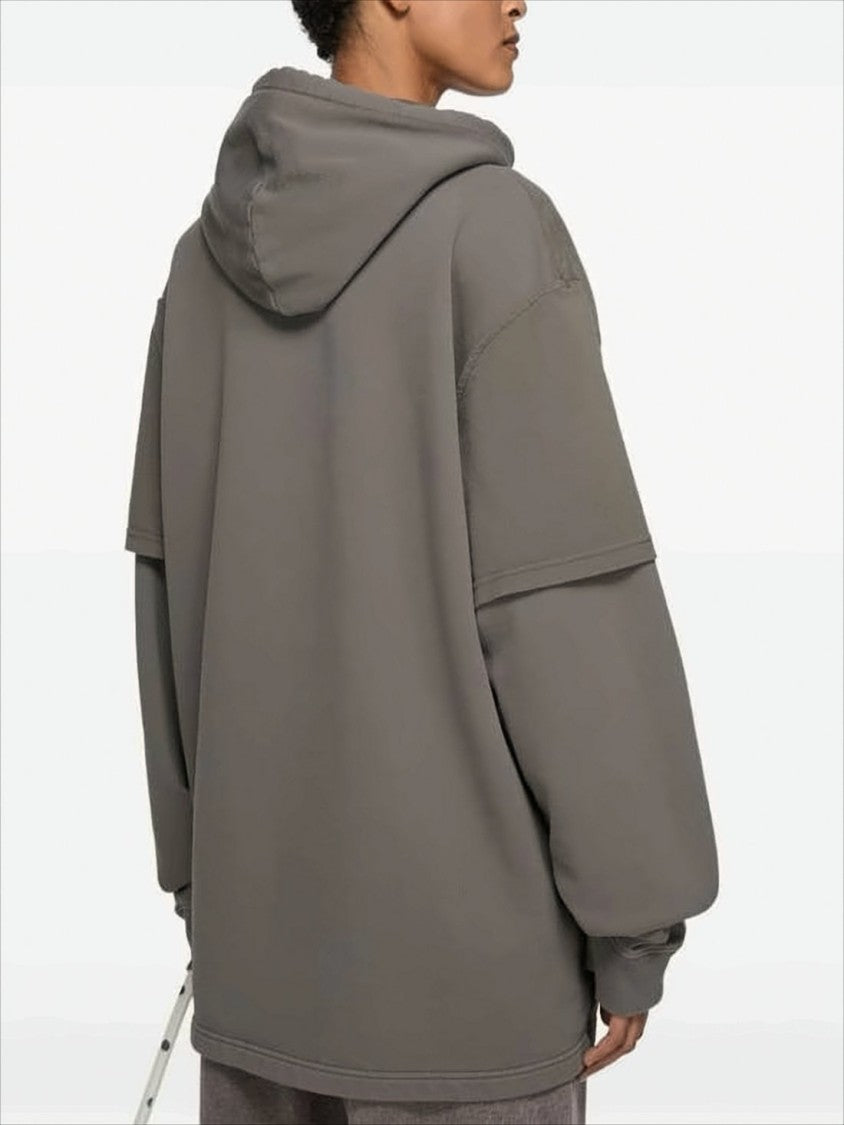 Acne Studios Layered Sleeve Hoodie With Printed Graphics