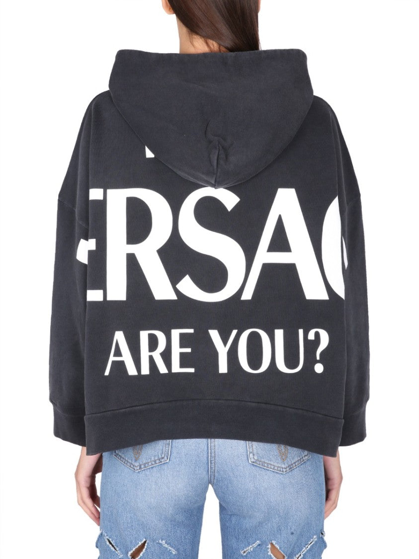 Versace Hooded Sweatshirt With Logo
