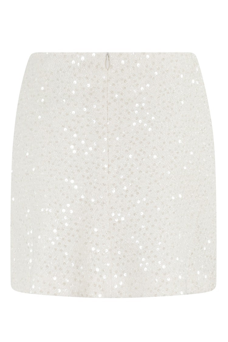 Iro Bouclè Skirt With All-Over Sequins And Draped Detail
