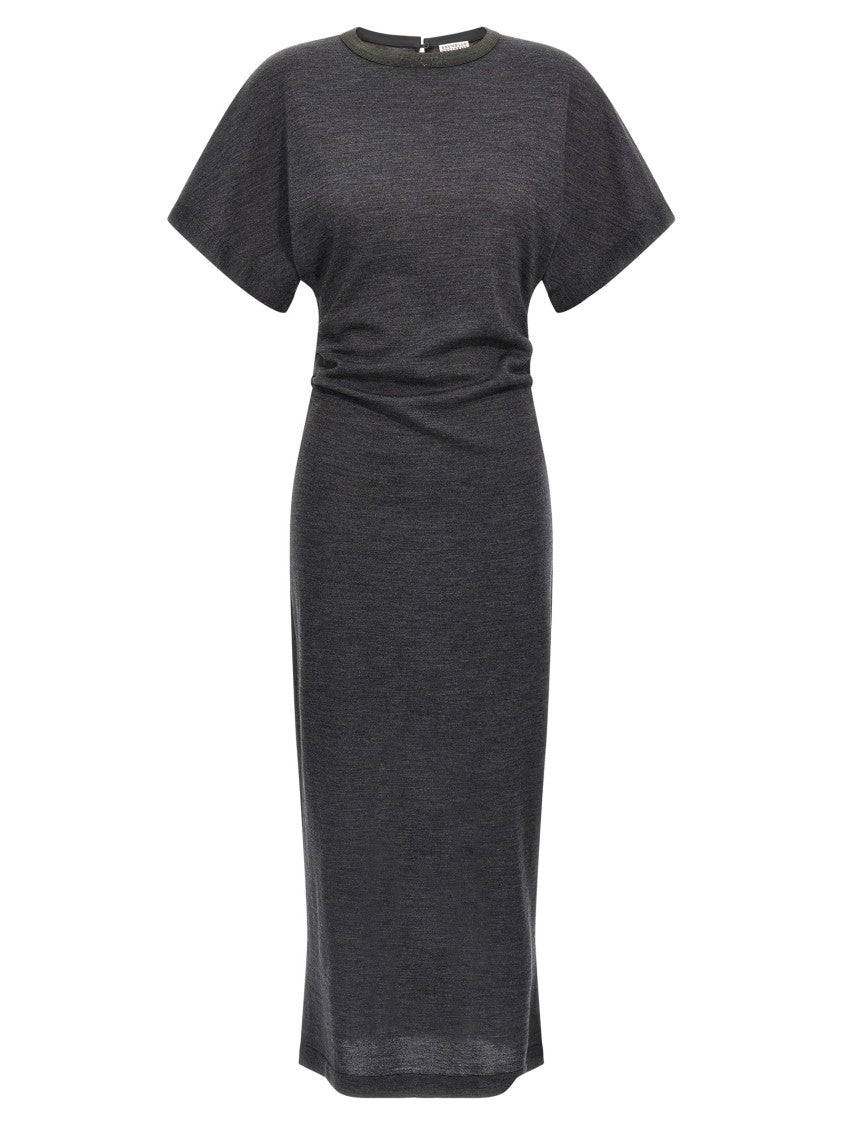Brunello Cucinelli Wool Knit Midi Dress