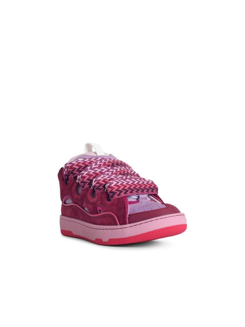 Lanvin Curb' Lilac Leather Blend Sneakers