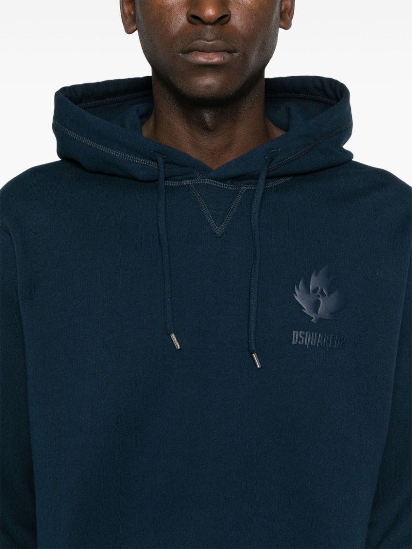 Dsquared2 Raised-Logo Cotton Hoodie