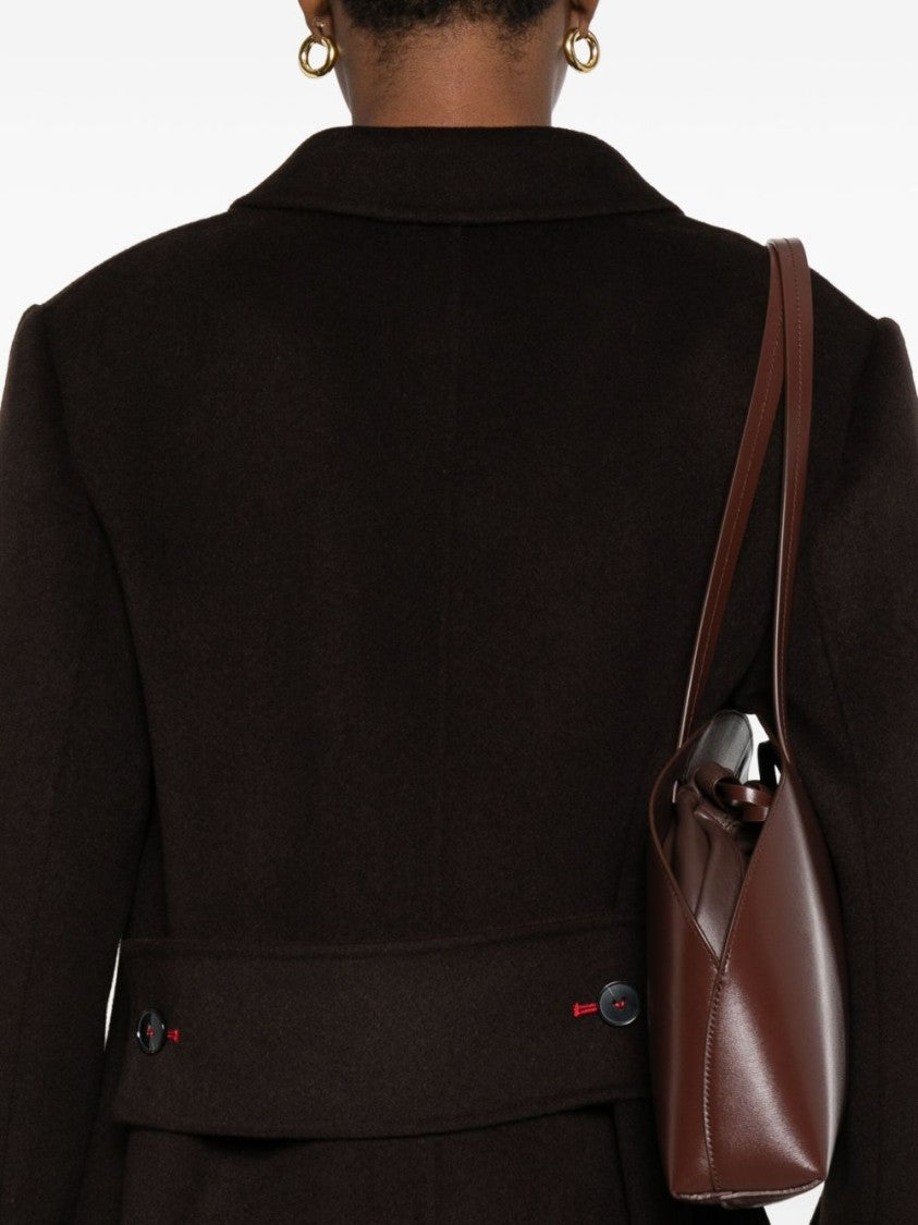Victoria Beckham Double-Breasted Wool-Cashmere Blend Victoria Beckham Coat
