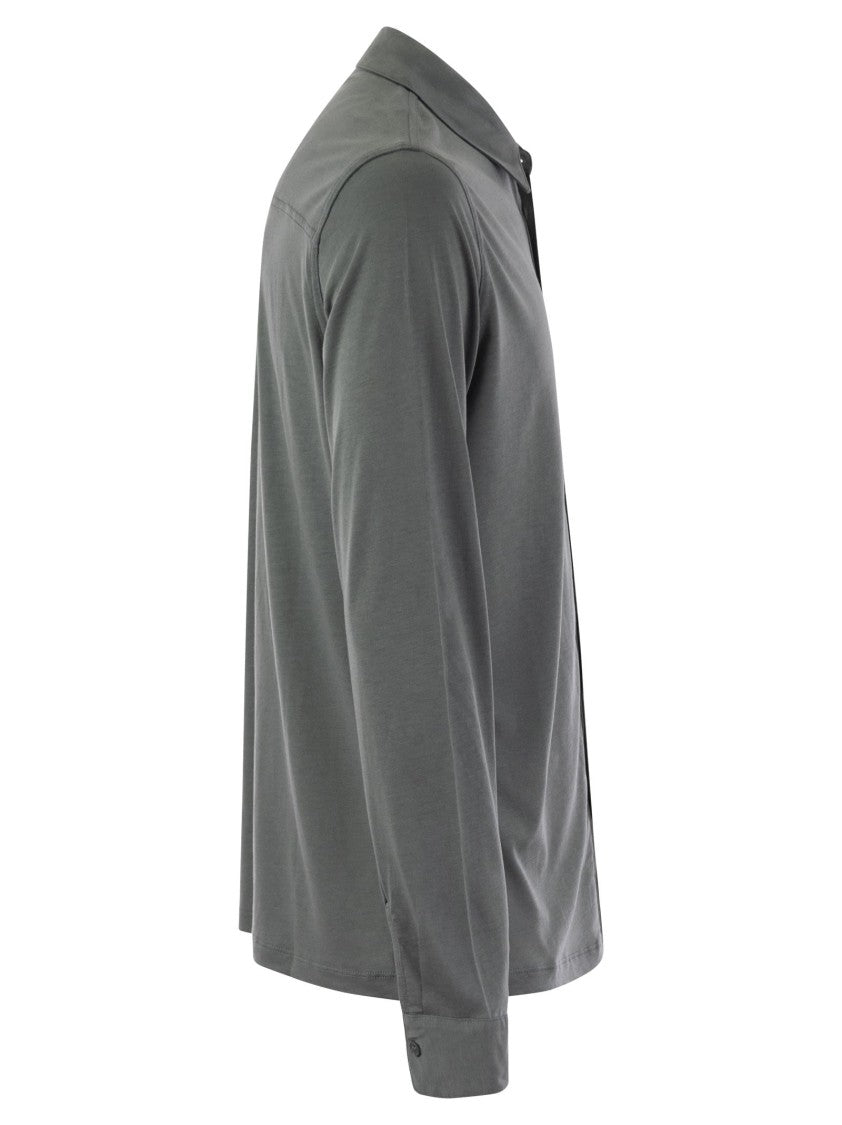 Majestic Long-Sleeved Shirt In Lyocell And Cotton