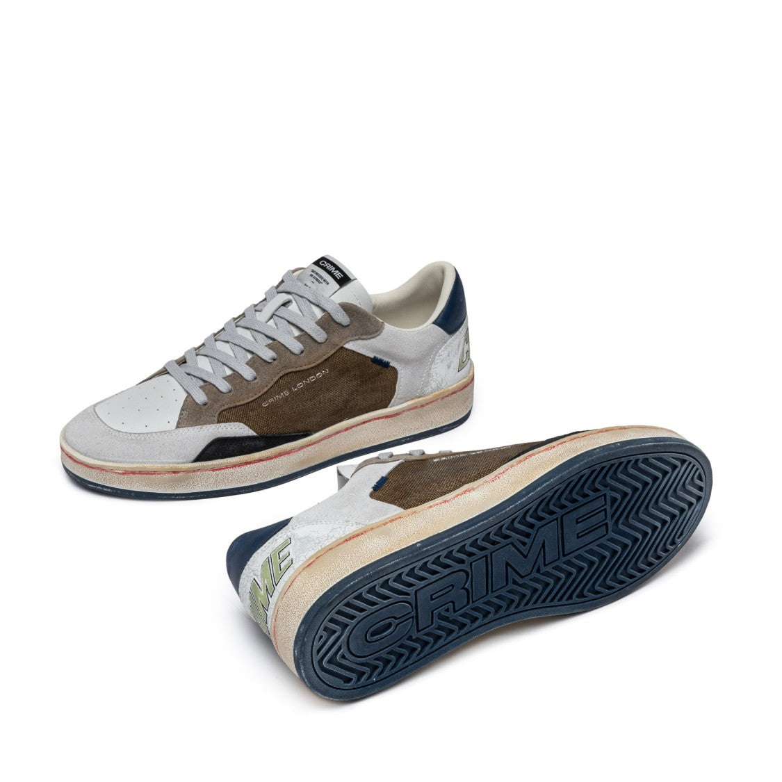 Crime London Chelsea Deluxe Sneakers In White Leather