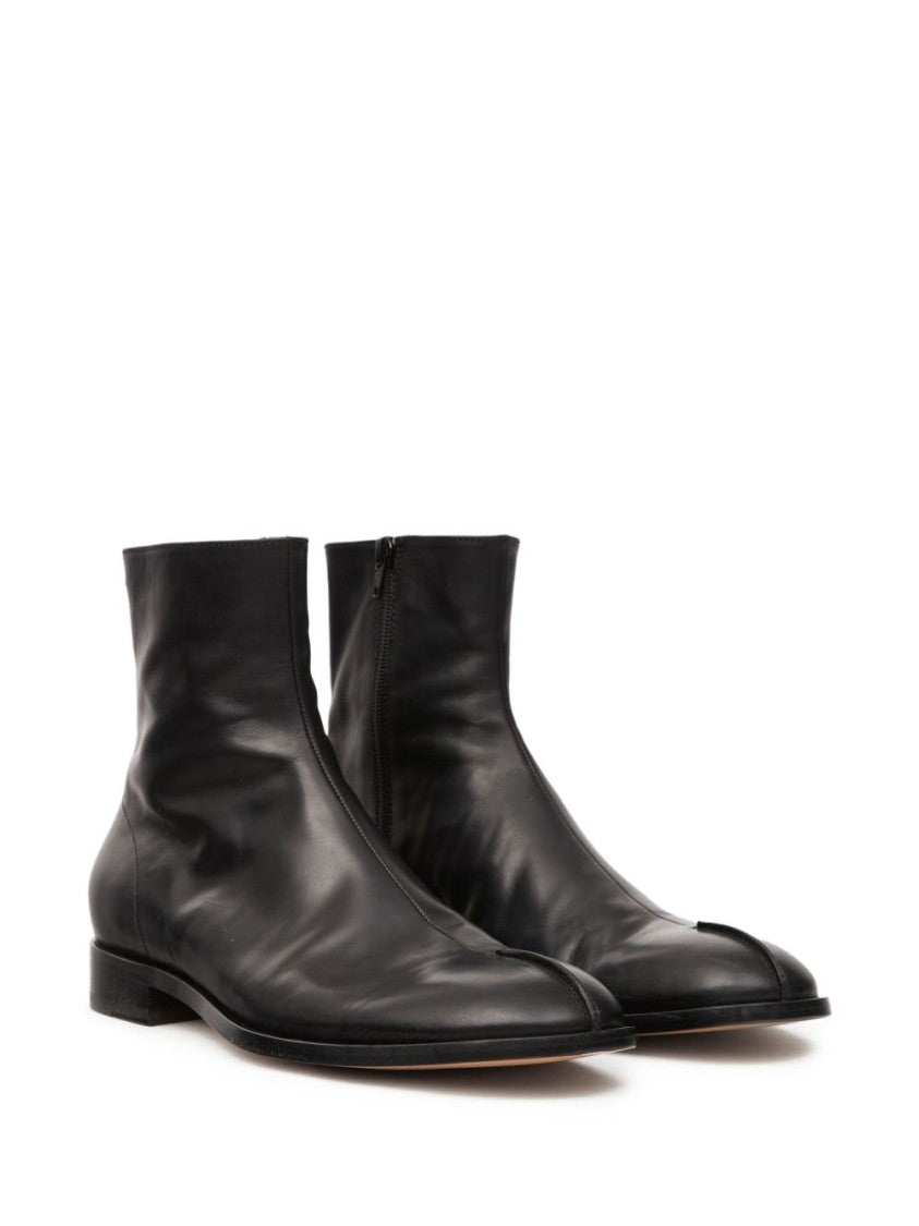 Mm6 By Maison Margiela Black Ankle Boots With Pointed Toe