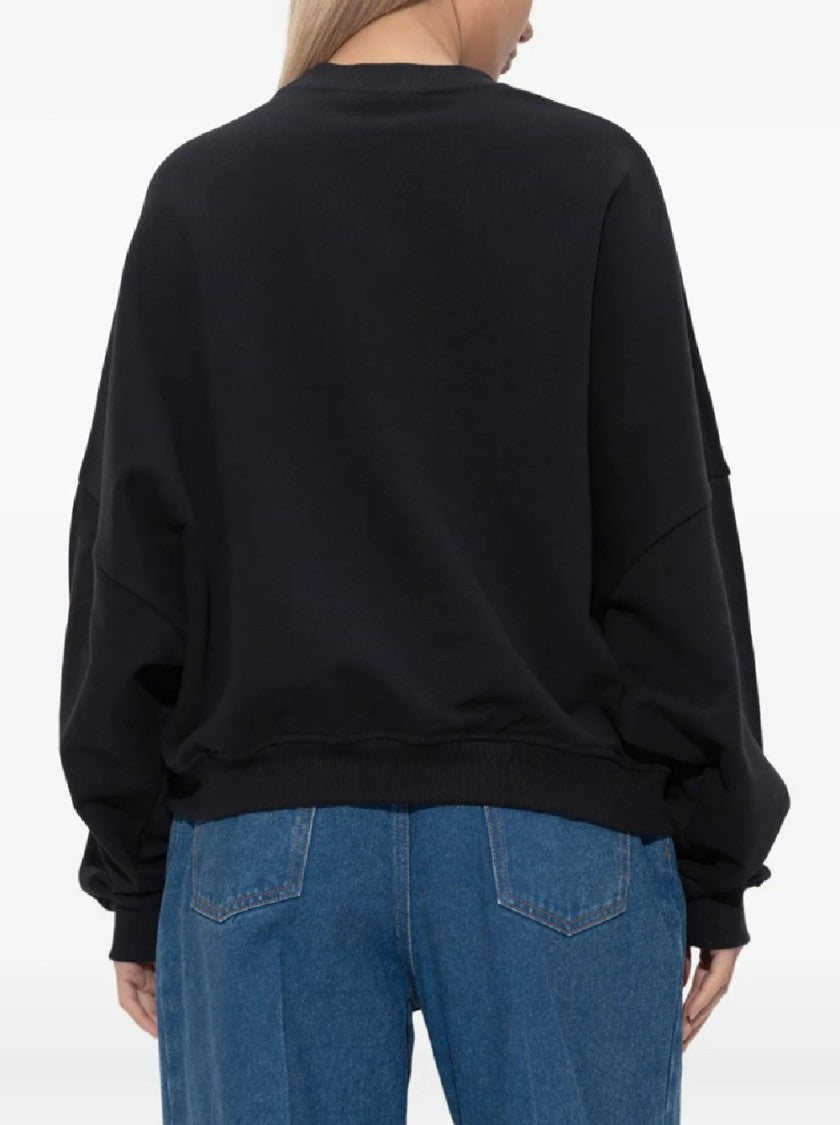 Marni Relaxed Fit Cotton Sweatshirt With Textured Logo