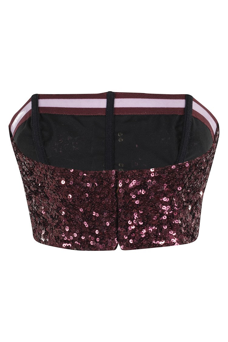 Elisabetta Franchi Sequined Strapless Top