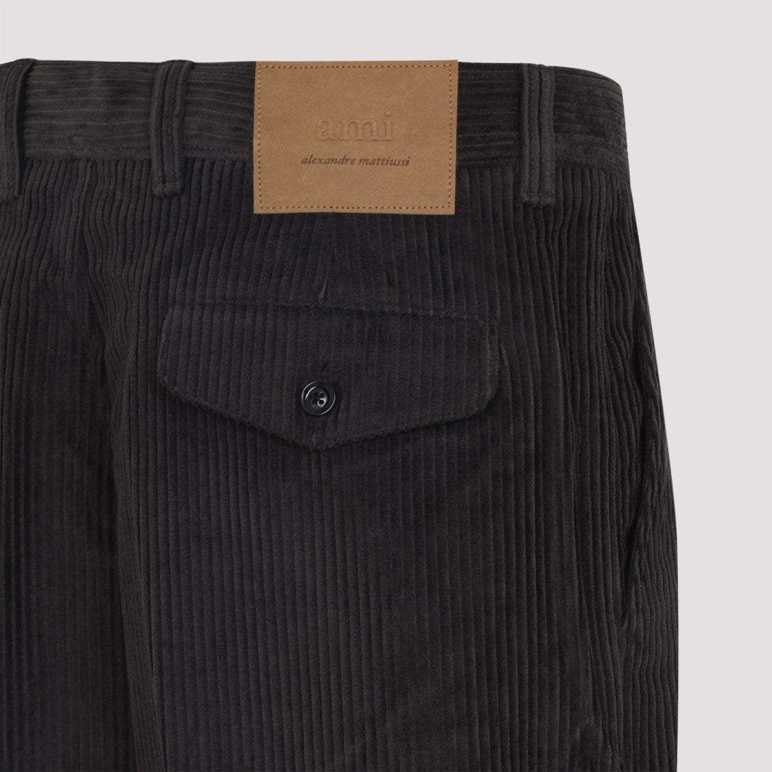 Ami Carrot Oversized Grey Cotton Pants
