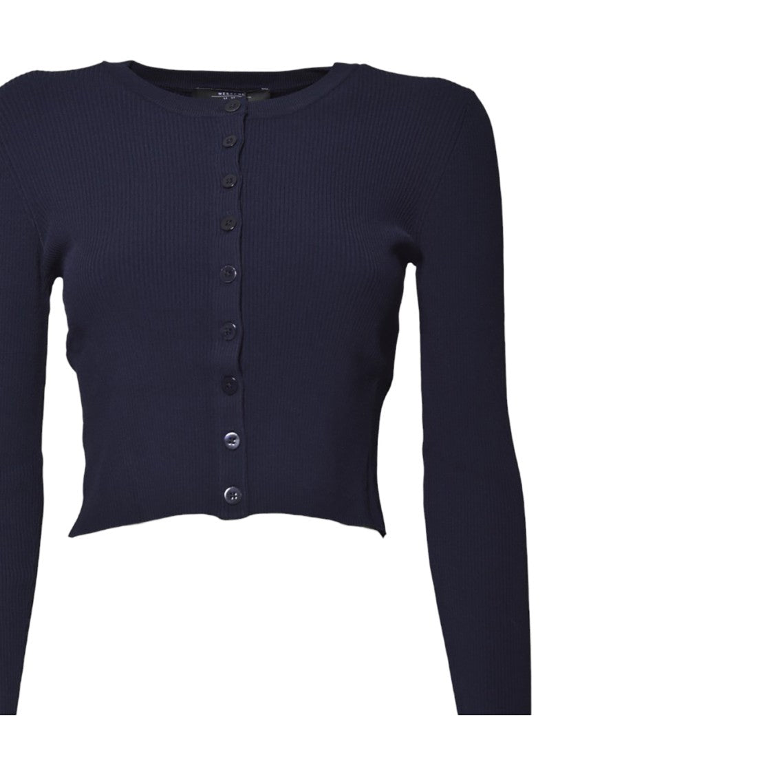 Max Mara Cropped Cardigan With Ribbed Texture And Button Front