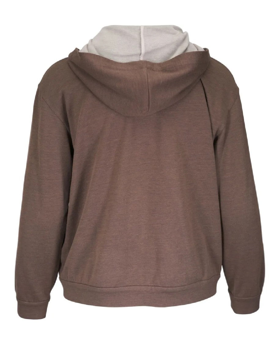 Brunello Cucinelli Rich Brown Zip-Up Cardigan