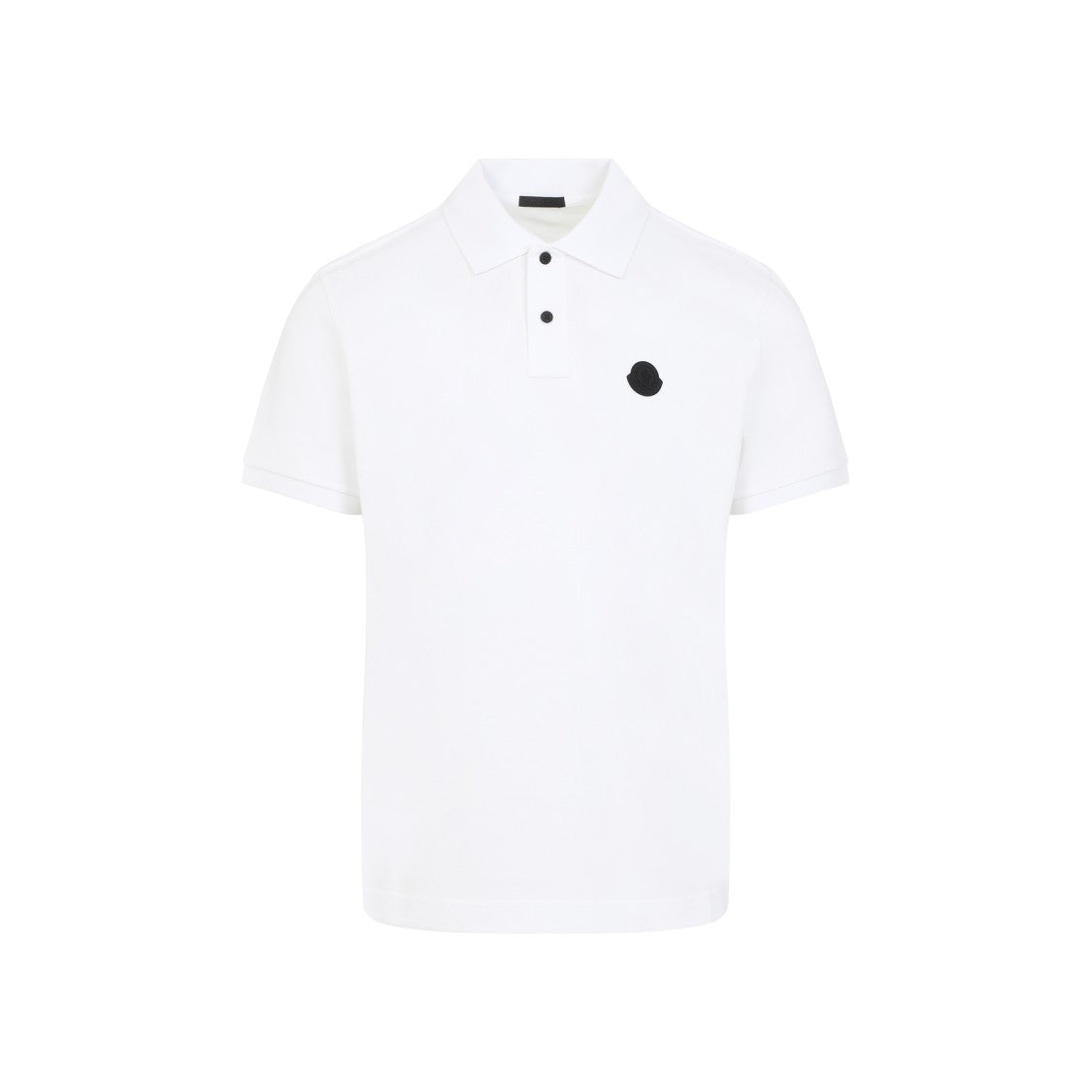 Moncler White Cotton Short Sleeves Polo