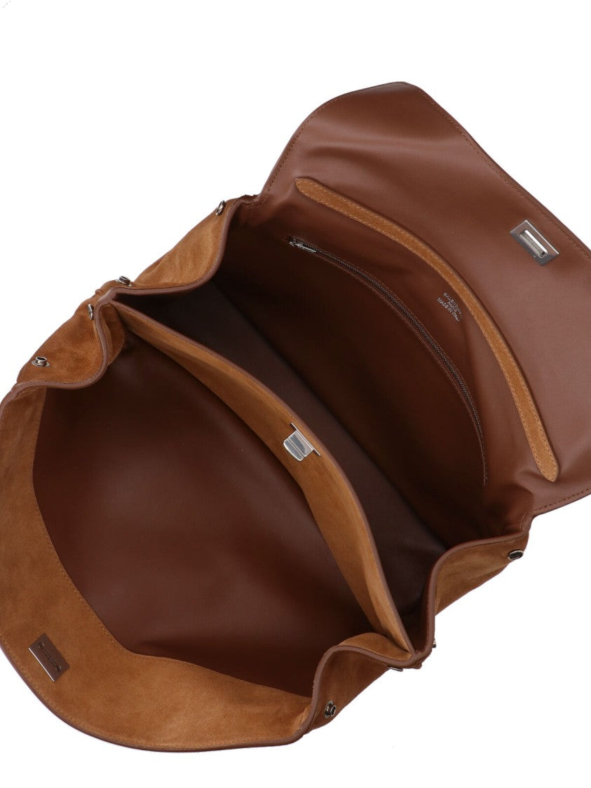 Balenciaga Structured Brown Bag With Minimalist Design