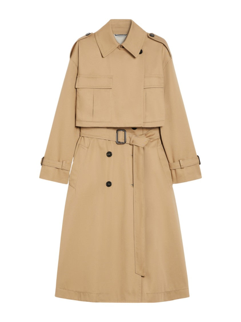 Max Mara Classic Double-Breasted Trench Coat With Structured Details