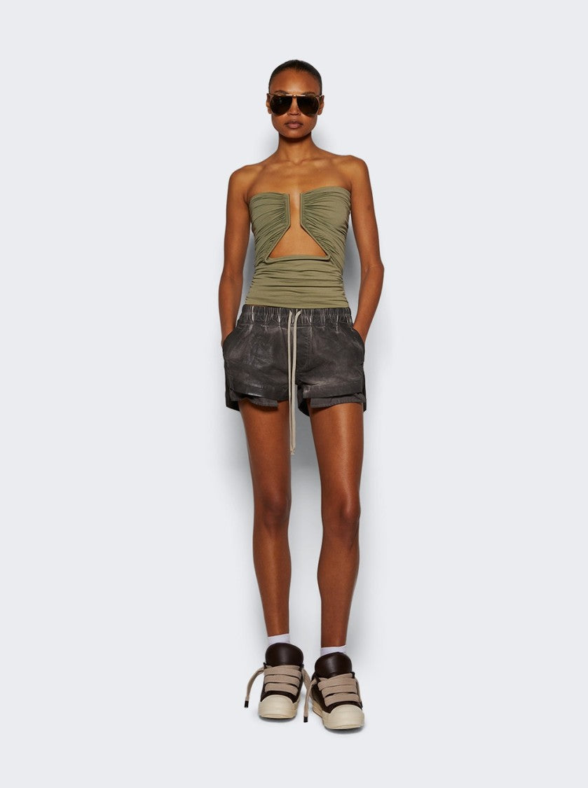 Rick Owens Hollywood Jumbolace Low Sneakers Mahogany And Milk
