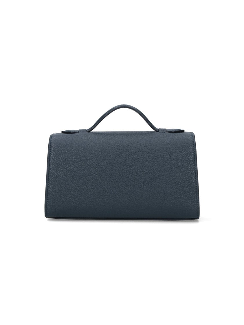 Savette Structured Pebbled Handbag With Gold-Tone Clasp