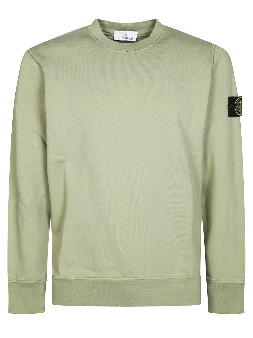 Stone Island Minimalist Crewneck Sweatshirt With Compass Logo