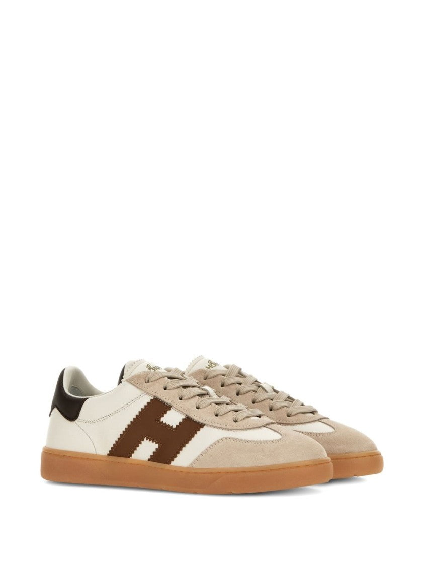 Hogan Beige Sneakers With Lace-Up Fastening