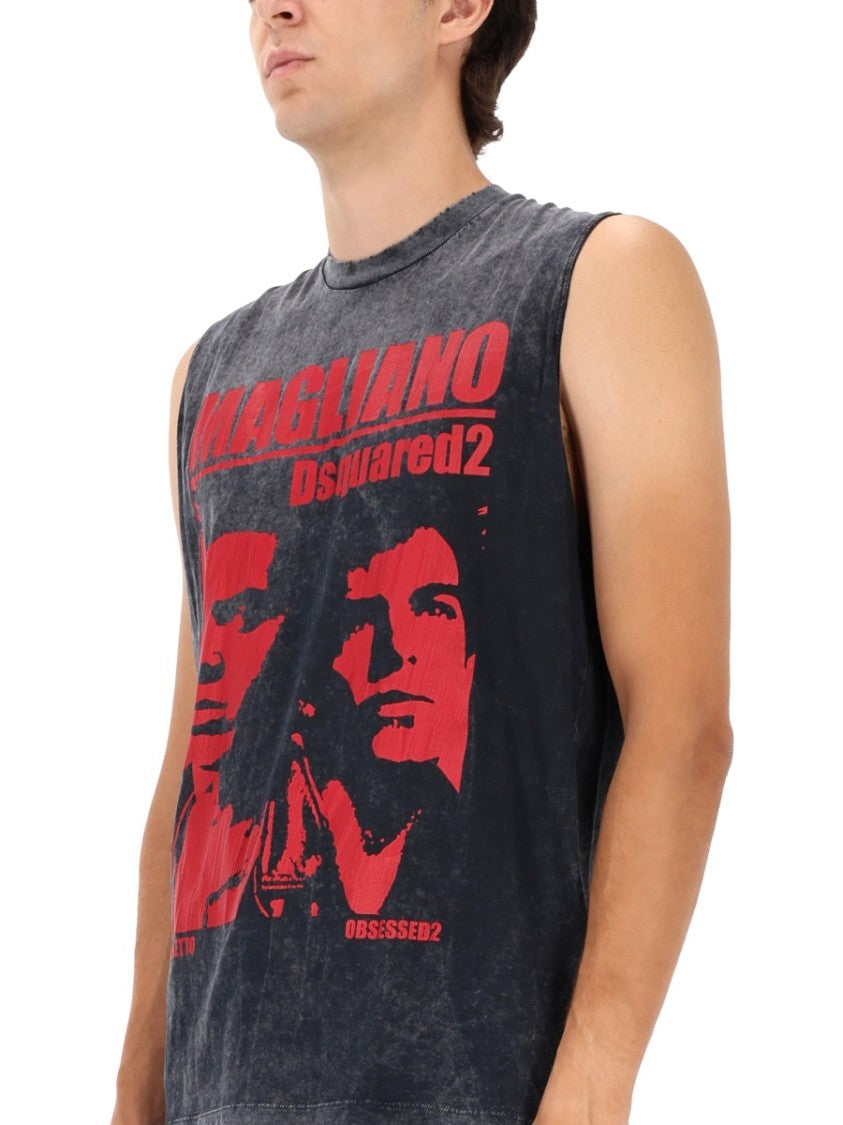 Dsquared2 Sleeveless Grey T-Shirt