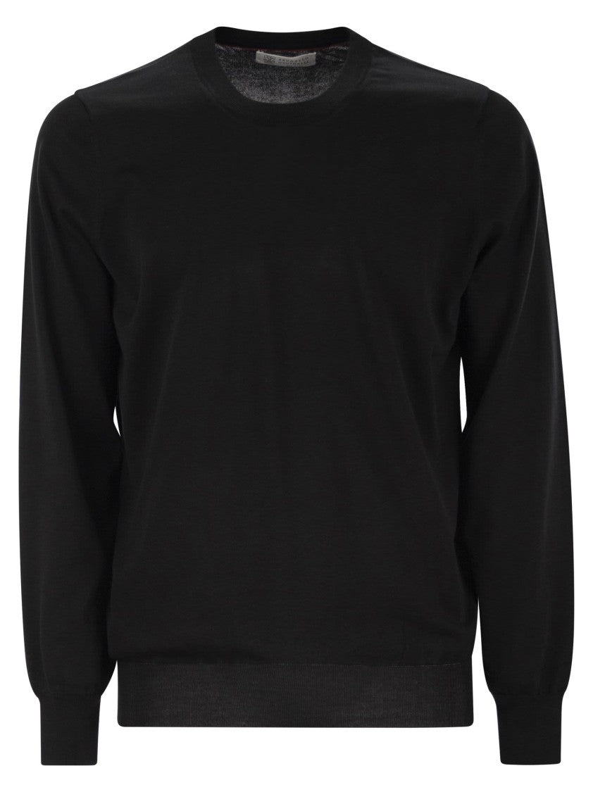 Brunello Cucinelli Lightweight Cotton Sweater With Ribbed Details