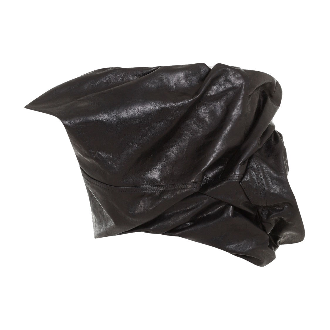 Rick Owens Draper Bustier Black Calf Leather Top