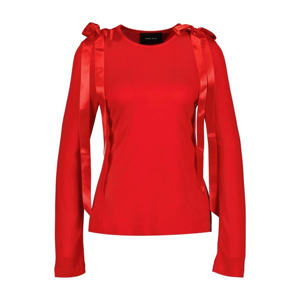 Simone Rocha Bow Tail T Shirt - Synthetic - Red