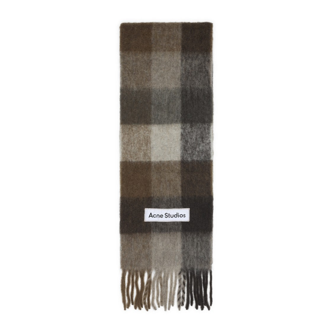 Acne Studios Checkered Alpaca-Wool Blend Scarf