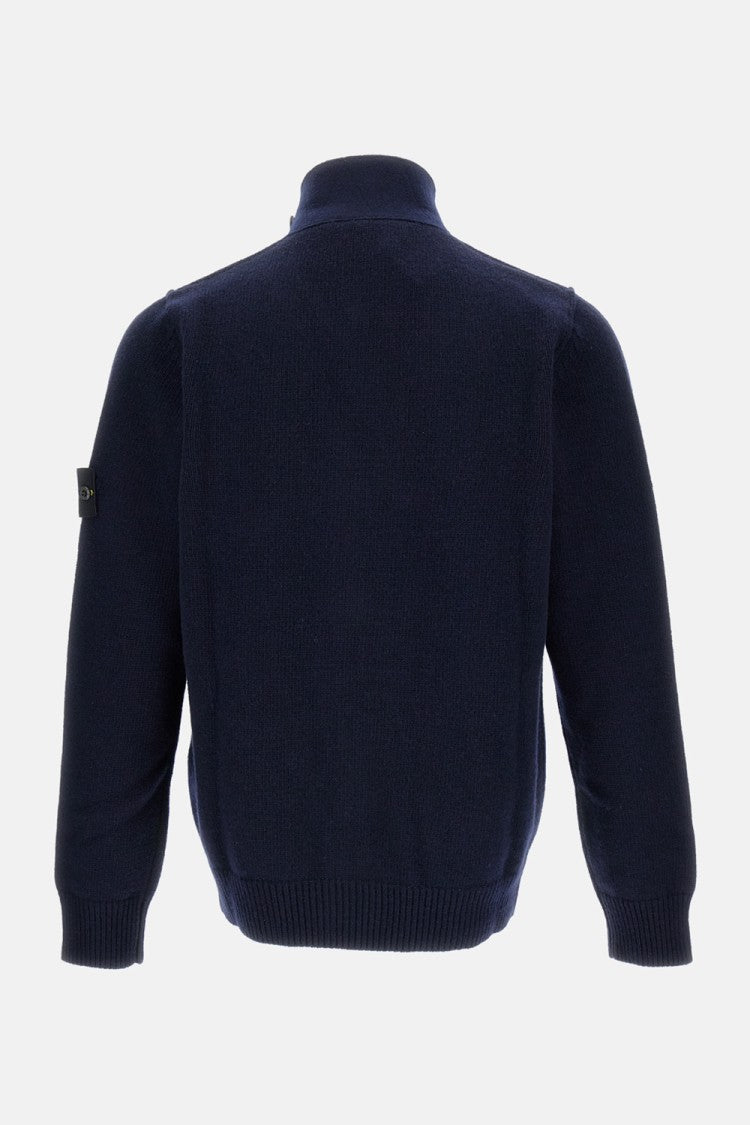Stone Island Wool Blend Cardigan With Full Zip