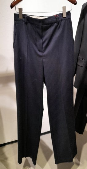 Max Mara Tailored Blue Trousers With Flared Hem