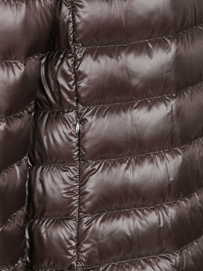 Herno Silk And Cashmere Quilted Jacket With Glossy Finish