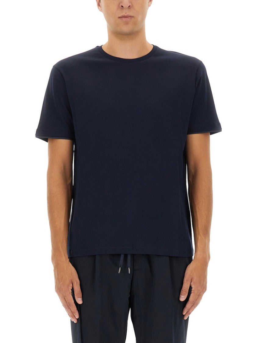 Herno Relaxed Fit Blue Cotton T-Shirt