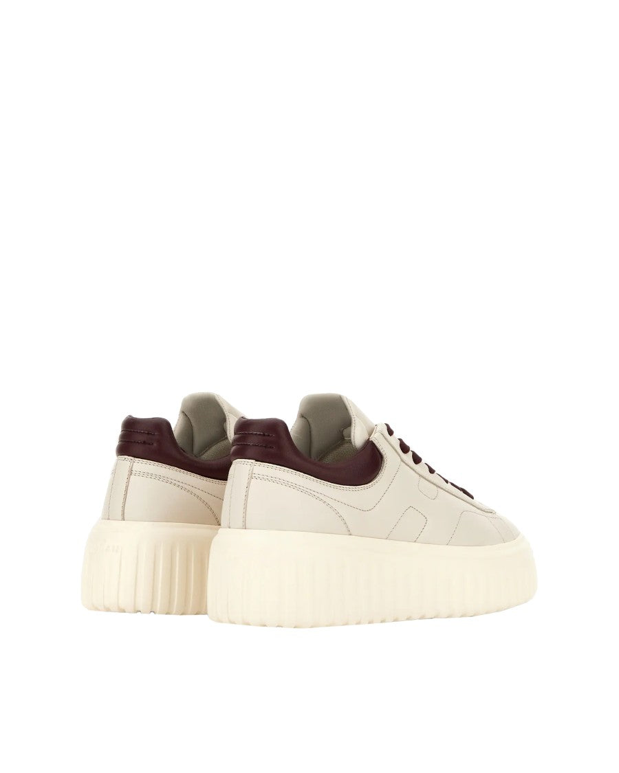 Hogan H-Stripes Ivory/Bordeaux Sneakers