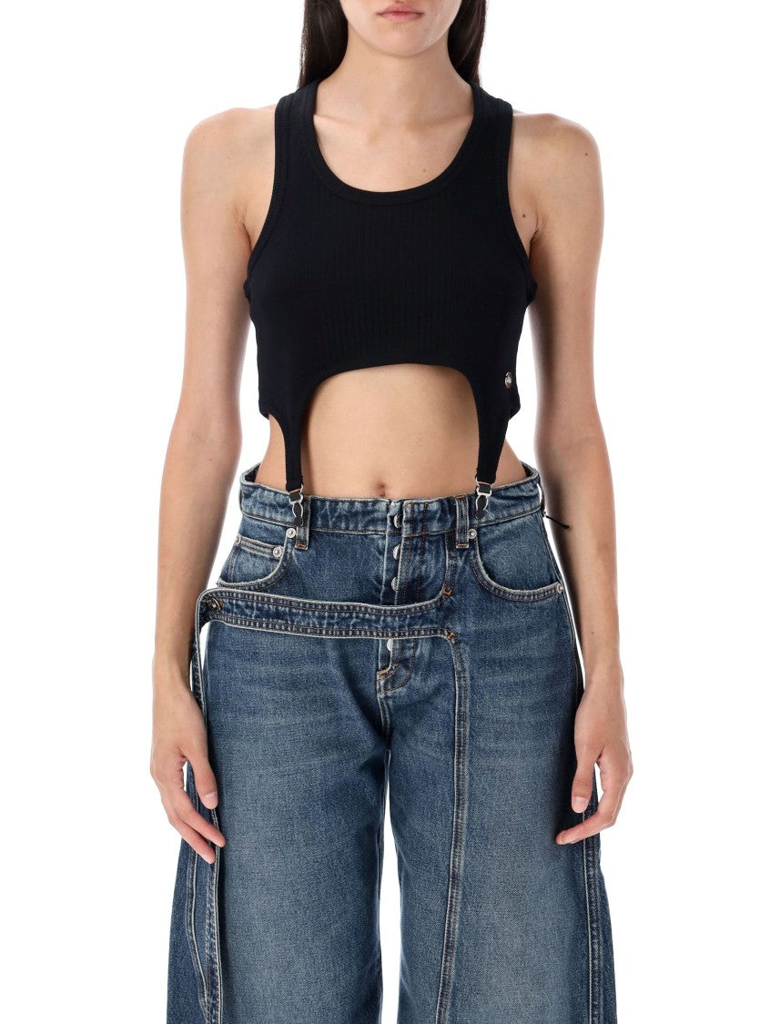 Jean Paul Gaultier Br Rib Cotton Lingerie Garter