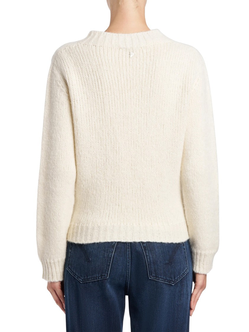Dondup White Sweater With Classic Fit
