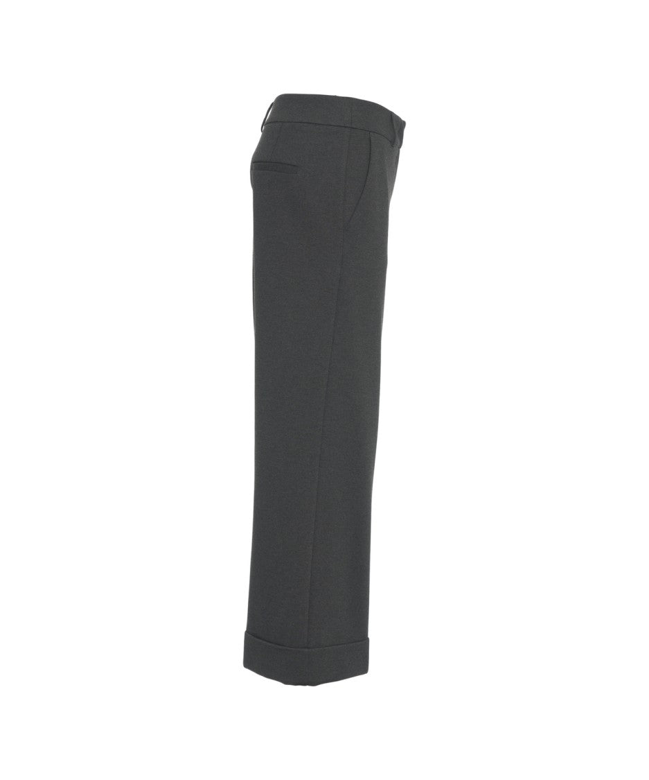 Liu Jo Cropped Wide-Leg Pants With Rolled Hem