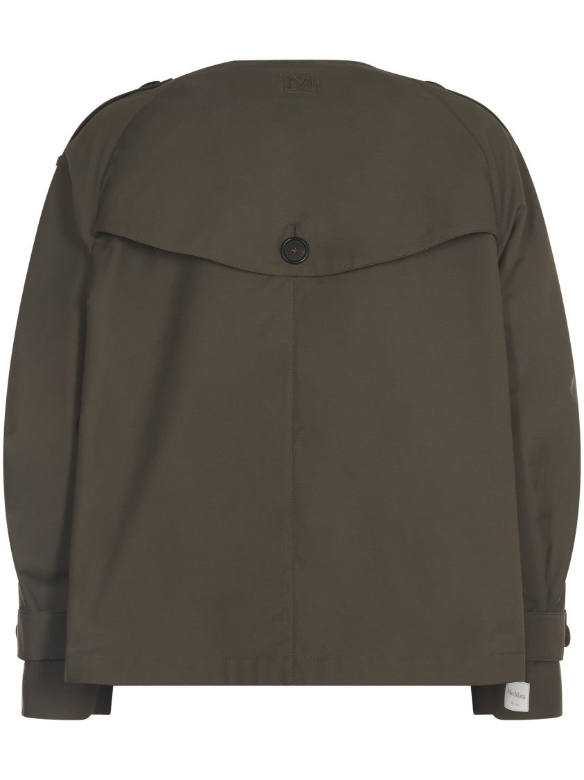 Max Mara Double-Breasted Water-Resistant Jacket With Oversized Design