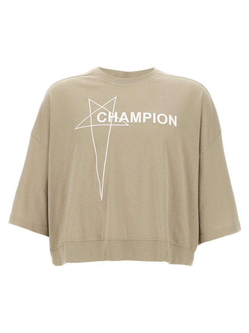 Rick Owens Cropped Cotton T-Shirt