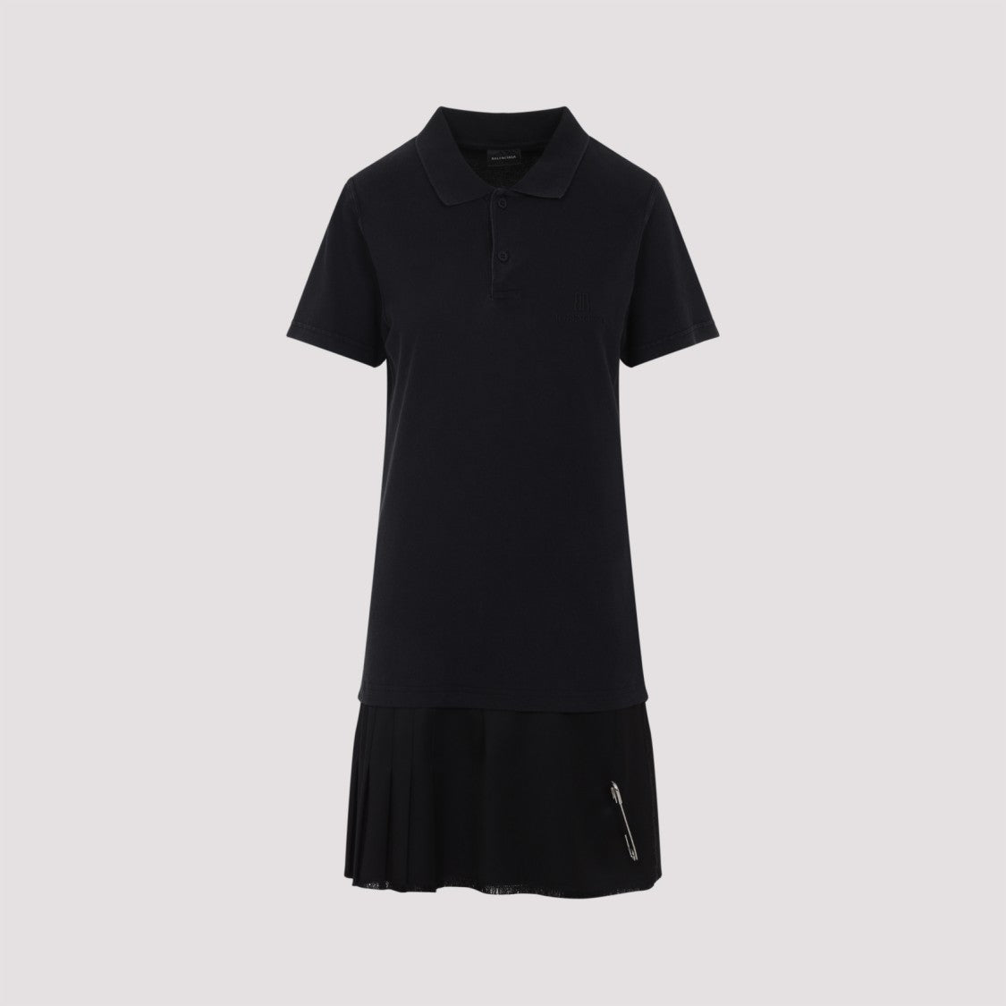 Balenciaga Layered Polo Cotton Mini Dress